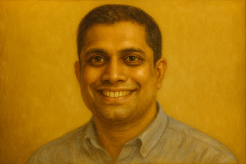 painting of Jai Rawat, co-founder & CEO Zinrelo painting