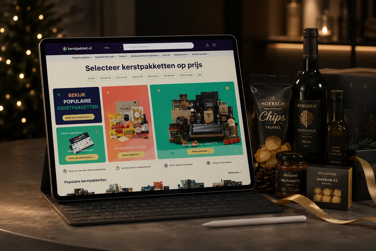 Lightspeed naar custom B2B Shopify-platform met gift builder | Kerstpakket.nl