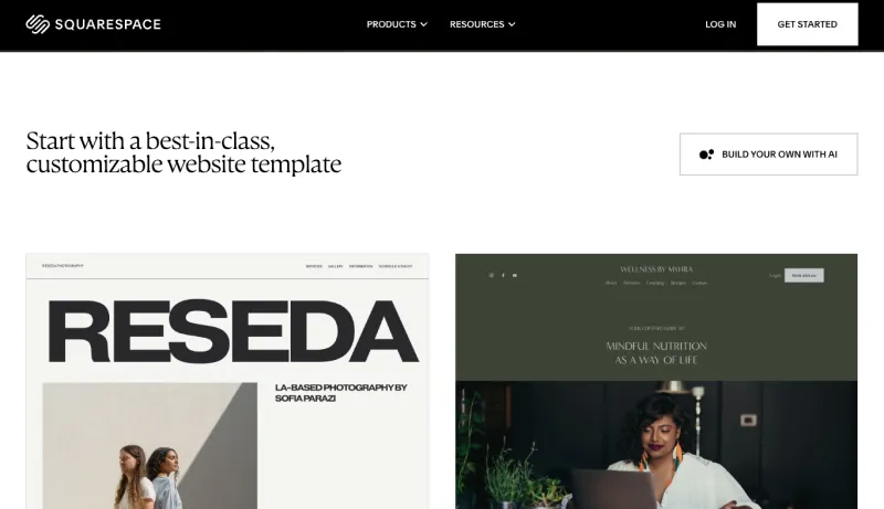 Selecteren van een professioneel en mobielvriendelijk Squarespace template uit de 2026 collectie