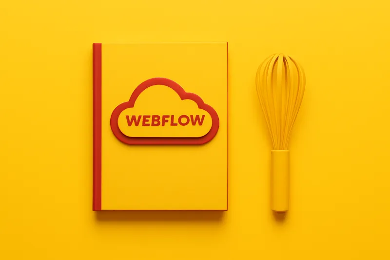 Visueel overzicht van het Webflow platform als hybride design en CMS systeem in 2026