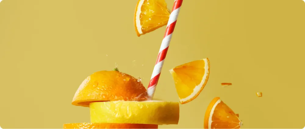 Beeld met citroen en sinaassappels