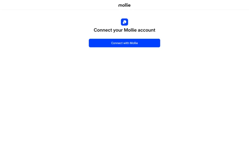 Scherm Connect via Mollie in Shopify