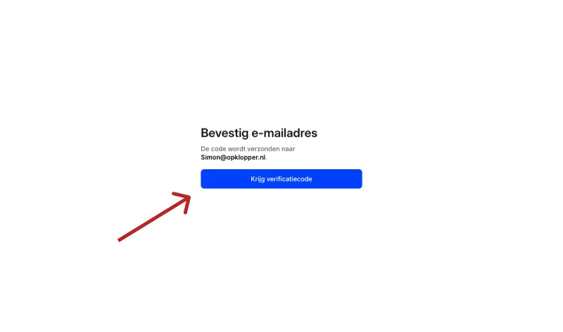 E-mail verificatie aanvragen Mollie