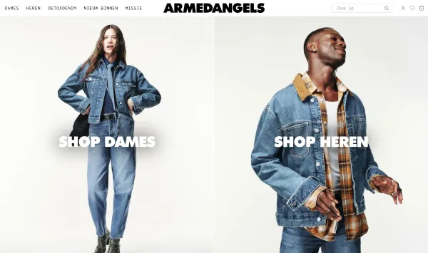 Shopware webshop voorbeeld ARMEDANGELS