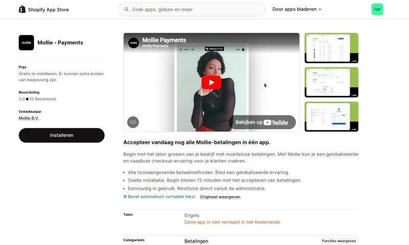 De Mollie Payments app