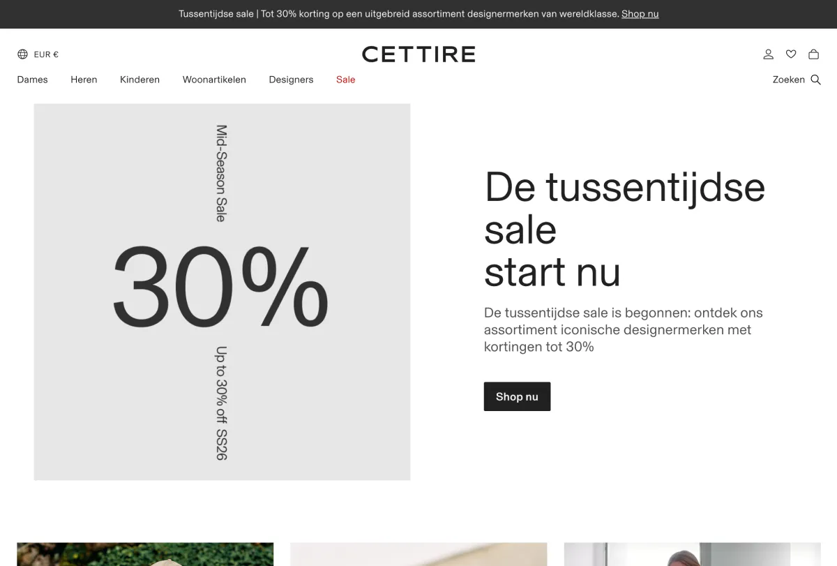 Shopify webshop voorbeeld - De geavanceerde product-filtering van Cettire