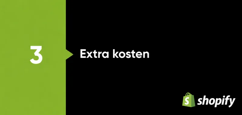 Maandelijkse Shopify kosten zoals abonnementen, apps en transactiekosten